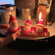 3pcs/set Christmas Decoration Painted Candle Kit