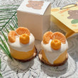 Cute Orange Fruit Cream Cake Aroma Candles Ins Style